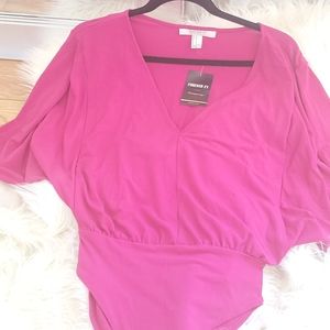Nwt- Forever 21 Pink Bodysuit